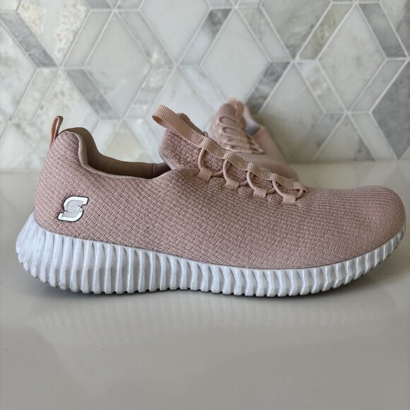 8.5 Charlize Pink Textile Padded Sole Slip On Lace Decor Pull Low Top Sneaker - Picture 4 of 11
